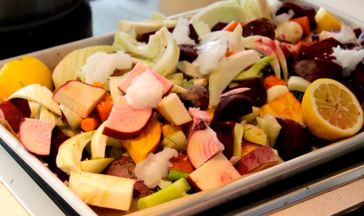 Roasted Vegetables with coconut oil